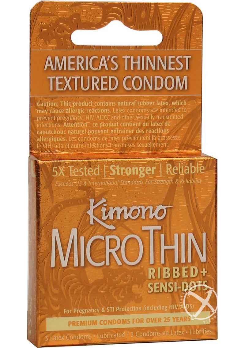 Kimono MicroThin Latex Condoms 3pk.