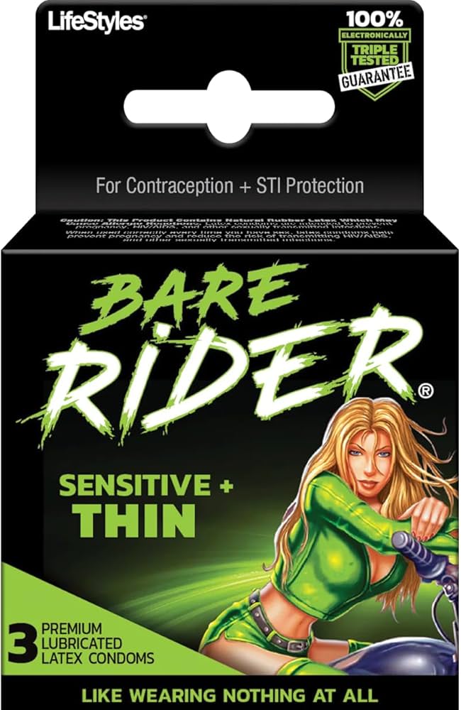 LifeStyles Rider Latex Condoms 3pk.