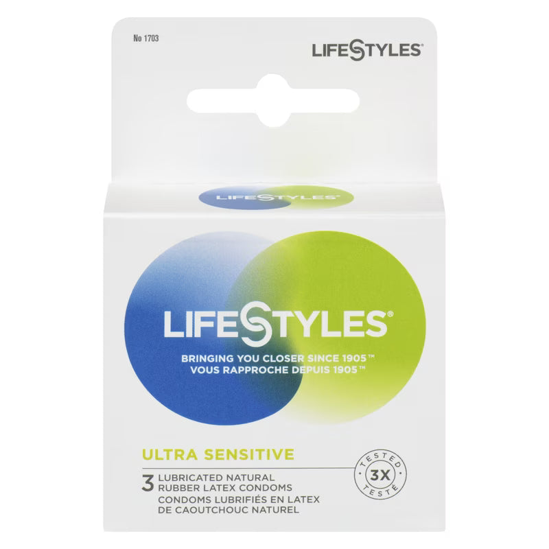 LifeStyles Latex Condoms 3pk.