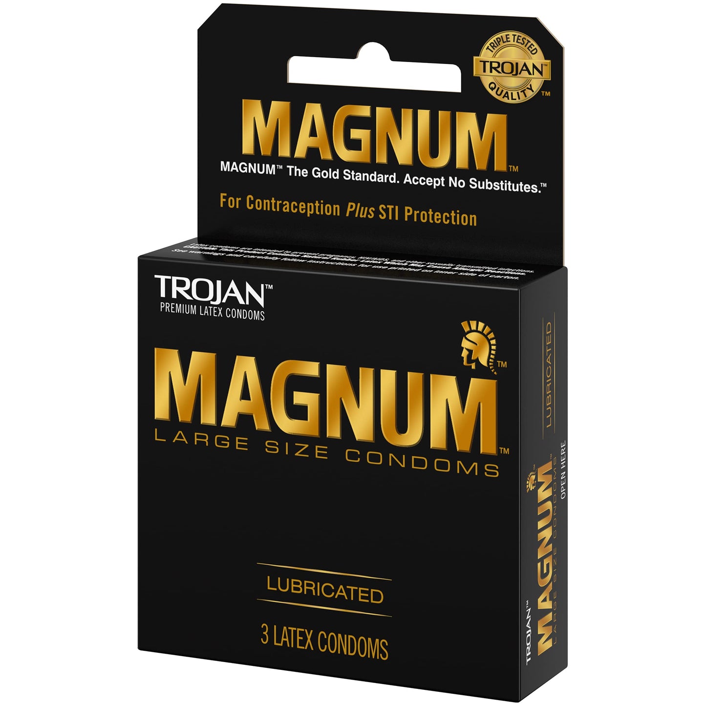 Trojan Magnum Latex Condoms 3pk.