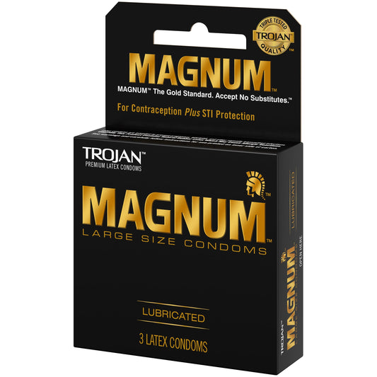 Trojan Magnum Latex Condoms 3pk.