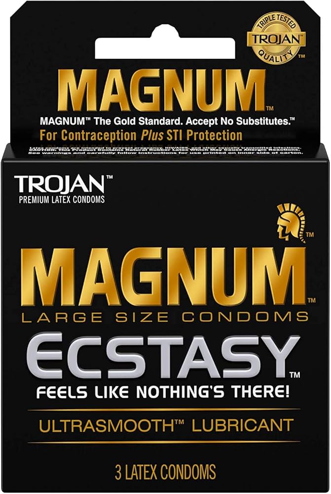 Trojan Magnum Latex Condoms 3pk.