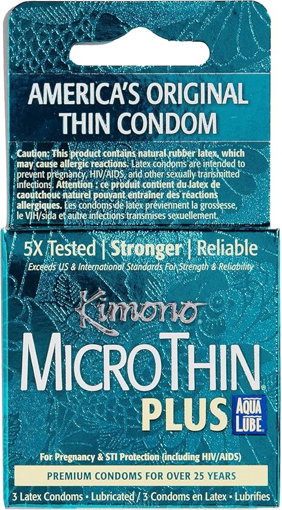 Kimono MicroThin Latex Condoms 3pk.