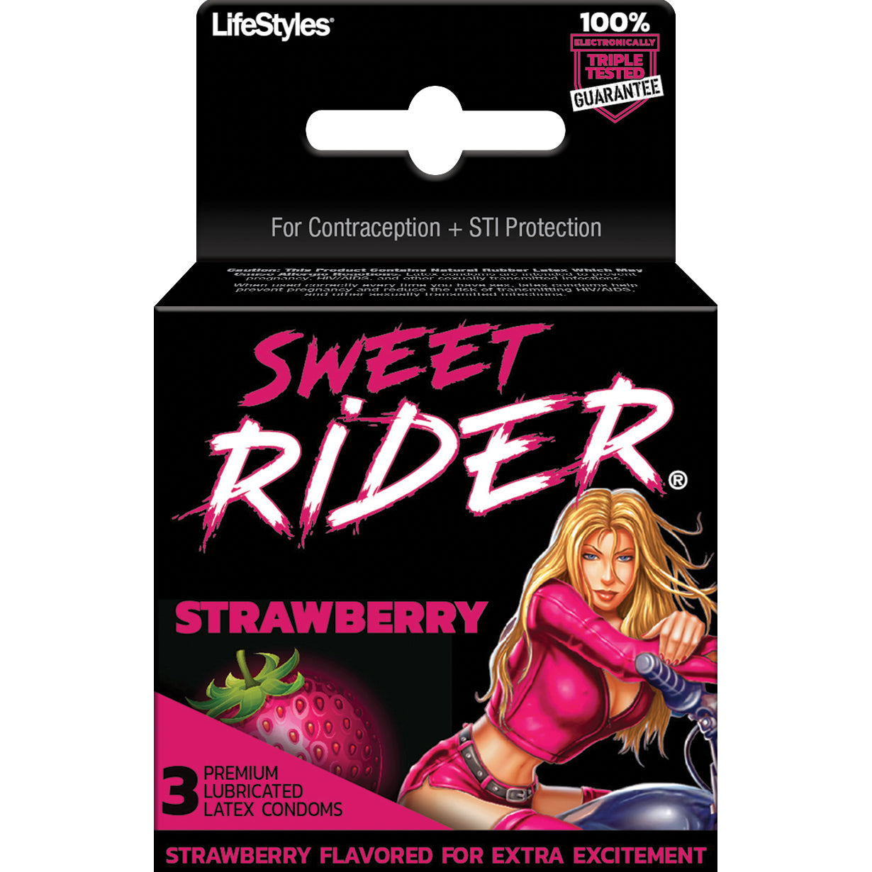 LifeStyles Rider Latex Condoms 3pk.