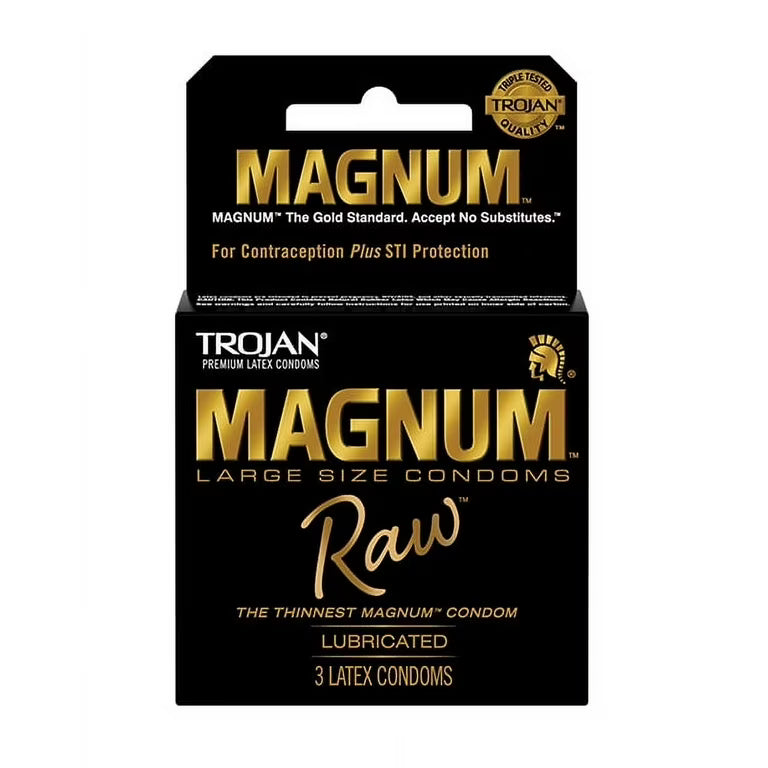 Trojan Magnum Latex Condoms 3pk.