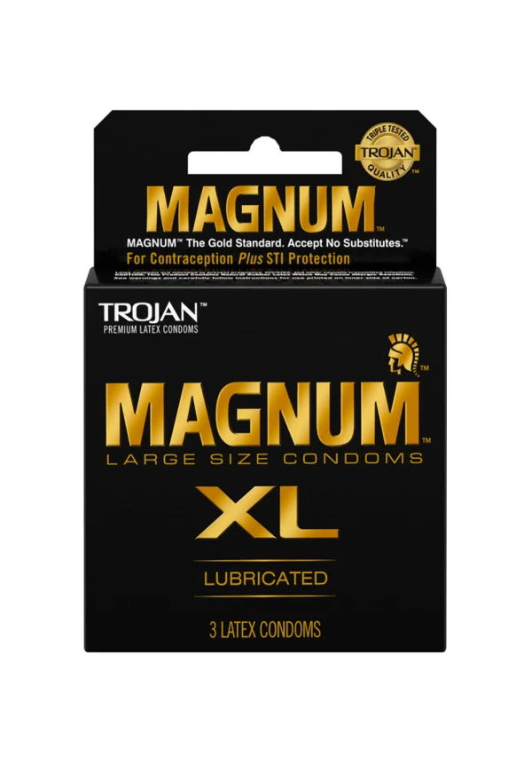 Trojan Magnum Latex Condoms 3pk.