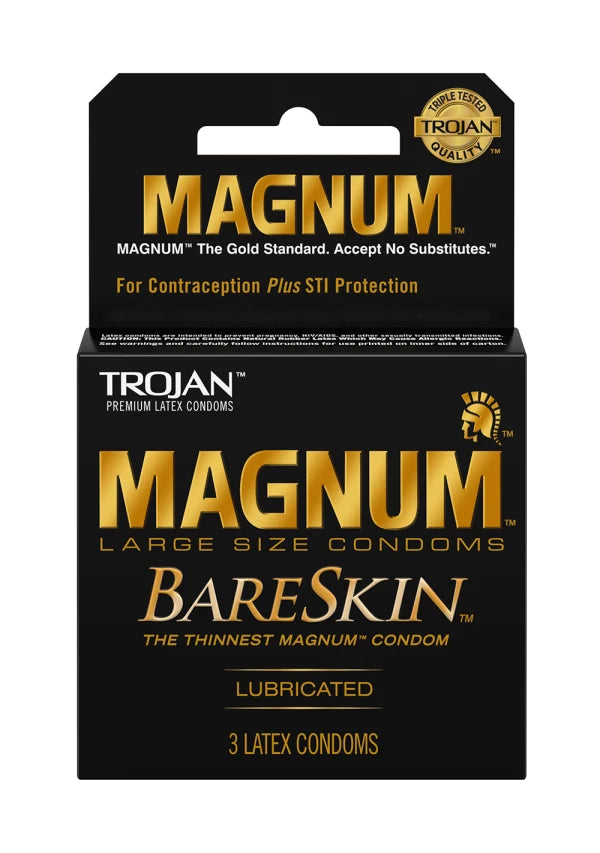 Trojan Magnum Latex Condoms 3pk.