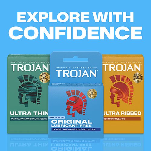 Trojan Classic Latex Condoms 3pk.