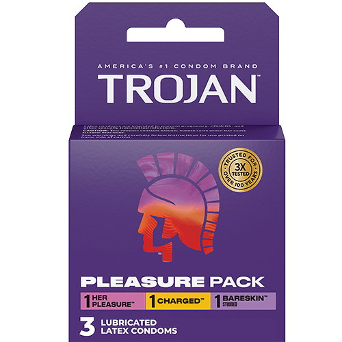 Trojan Sensations Latex Condoms 3pk.