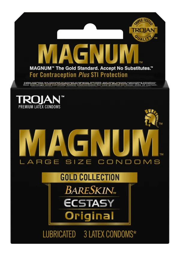 Trojan Magnum Latex Condoms 3pk.
