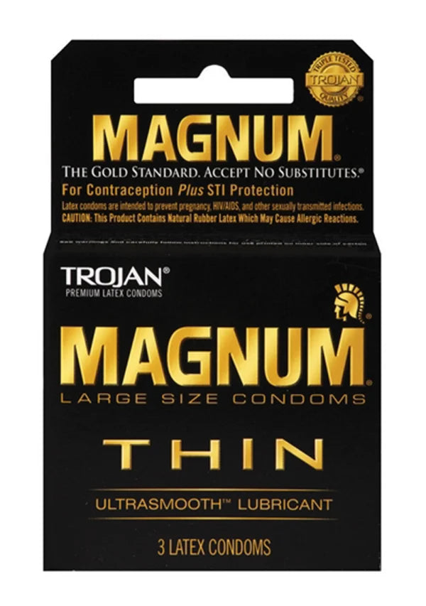 Trojan Magnum Latex Condoms 3pk.